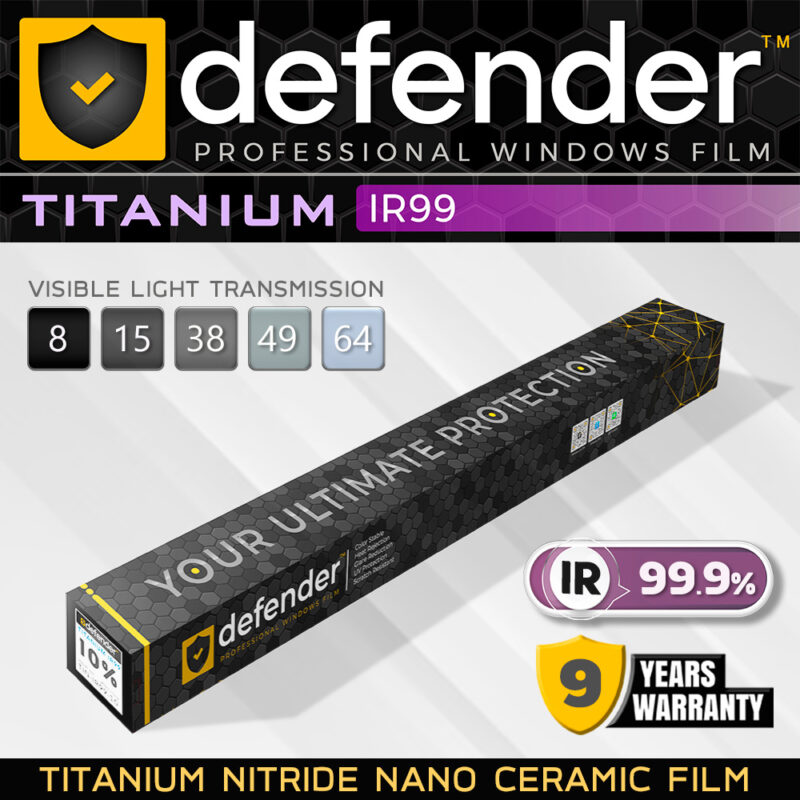 IR99 Titanium Ceramic Windows Film DEFENDER