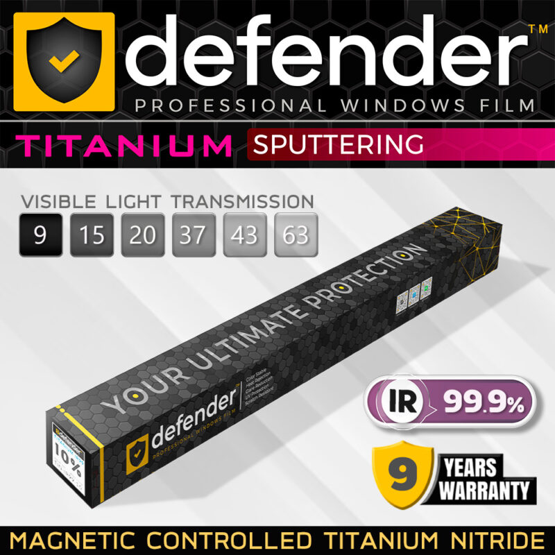 Titanium Sputtering Ceramic Windows Film DEFENDER